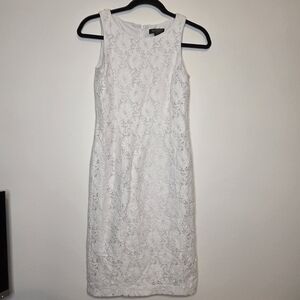 Ralph Lauren White Lace Midi Dress